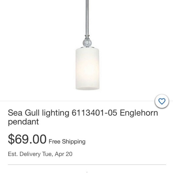 Englehorn Collection by Sea Gull Lighting Pendants Chrome and Etched Glass - Picture 7 of 8